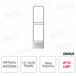Antena Dahua Antihurto AM Barrera Réplica ABS 1.3" Pantalla OLED 58 kHz