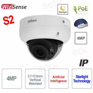 Dahua 4MP Varifocal IR 40m IP Camera | AI WizSense & IP67 IK10