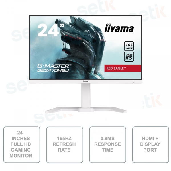 Monitor IPS 24 Pollici - Ideale per il gaming - Full HD 1080p - 0.8ms 165Hz - FreeSync