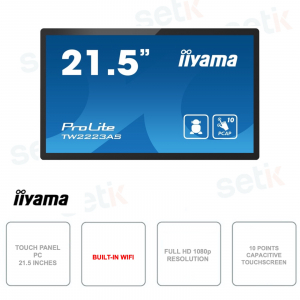 Monitor FULL HD Touchpanel-PC 21.5 pollici Touch Capacitivo PCAP 10 Punti Android OS Edge-to-Edge
