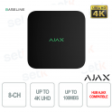 Ajax NVR 8 canaux 4K UHD IP ONVIF® Enregistreur pour caméras de vidéosurveillance - Baseline