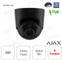 64924.197.BL1 - Ajax TurretCam 5MP Black with 2.8mm Lens and AI