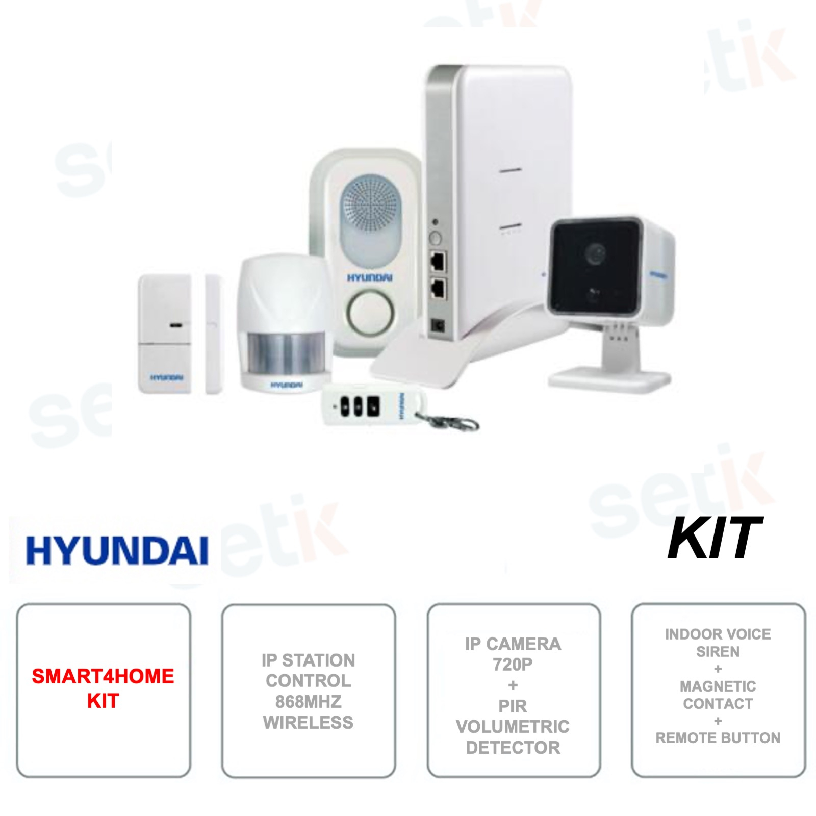 Hyundai Kit Allarme Completo Smart4Home IP Antintrusione