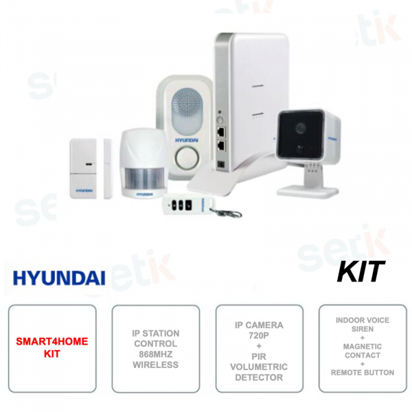 Hyundai Kit Allarme Completo Smart4Home IP Antintrusione Sicurezza