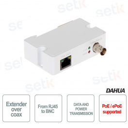 Trasmettitore EoC Convertitore Ethernet su Coassiale RJ45+BNC Supporto PoE ePoE - Dahua