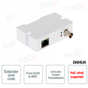 EoC Convertitore Dahua Ethernet su Coassiale RJ45+BNC Supporto PoE ePoE