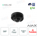 Ajax DomeCam Mini IP PoE wired camera 5 Megapixel 2.8 mm AI IR 30M for video surveillance - Baseline