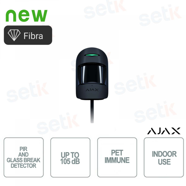 CombiProtect Fiber Bewegungssensor, kabelgebundener IR-Detektor und Glasbruch-Mikrofon