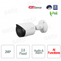 Cámara IP Dahua AI ONVIF® PoE 2MP WDR WizSense Audio SMD Plus