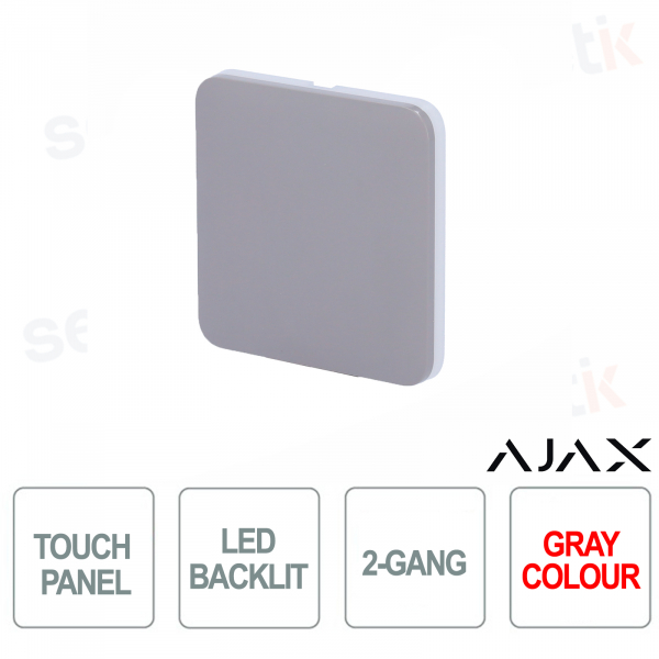 Einzeltaste für LightSwitch 2-fach Ajax Grey