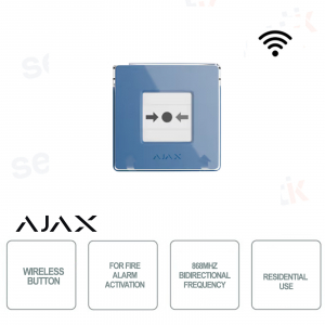 copy of Pulsante per allarme antincendio - Colore rosso - Per uso residenziale - Wireless 868Mhz