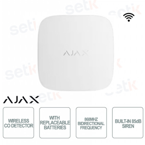 Ajax FireProtect 2 RB White – Wireless Jeweler CO Carbon Monoxide Detector