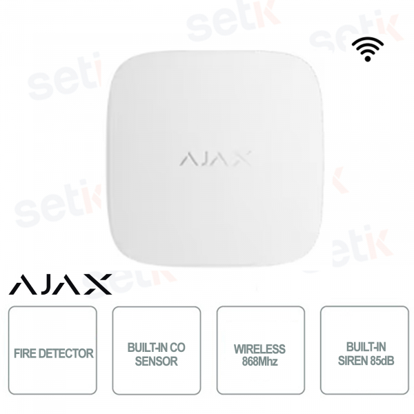 Ajax FireProtect 2 SB White – Wireless Jeweler CO Carbon Monoxide Detector