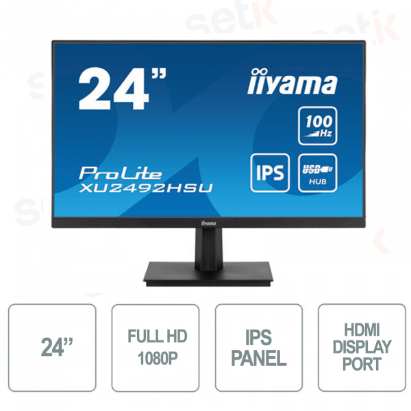 IIYAMA - Monitor 24 Pollici - FullHD 1080p - IPS