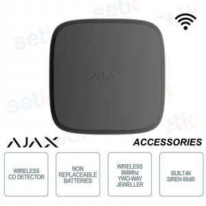 Ajax FireProtect 2 AC Black – Jeweler CO Carbon Monoxide Detector