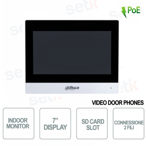 copy of Postazione Interna Intercomunicante - Display 7" Touch + Slot SD Card e Funzione Snapshot - Nera - Dahua