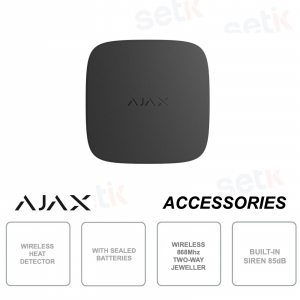 Ajax Rilevatore antincendio con sensori di calore - Wireless 868Mhz - Nero