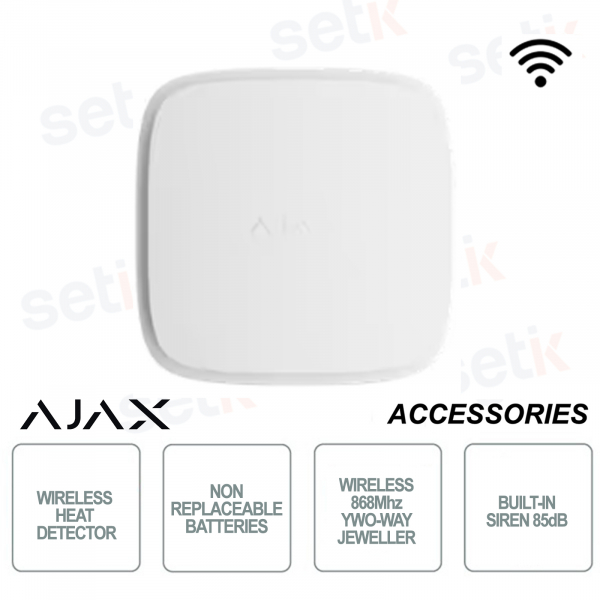 Heat detector - Wireless mains powered - White