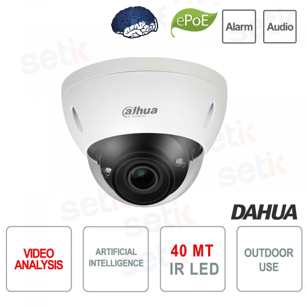 AI PoE IP Dome-Kamera 5 Megapixel 2,7–13,5 mm motorisiertes WDR