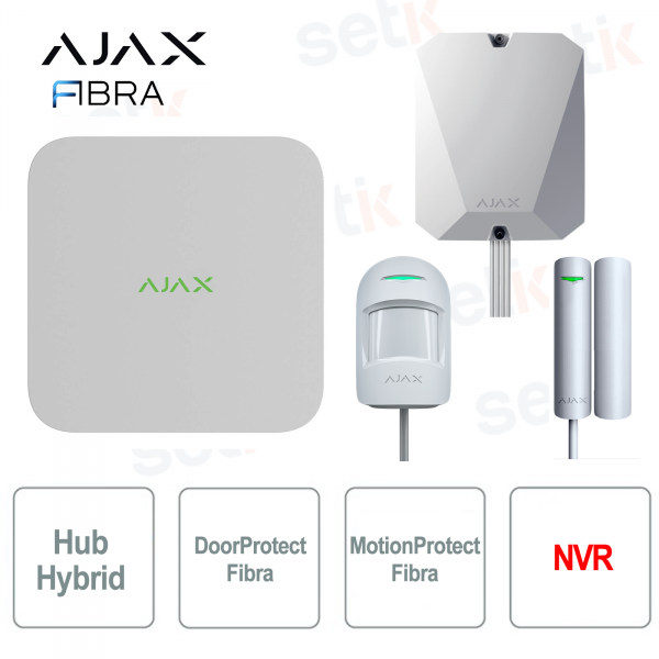 [Curso Promocional] Kit completo de alarma de fibra híbrida profesional AJAX