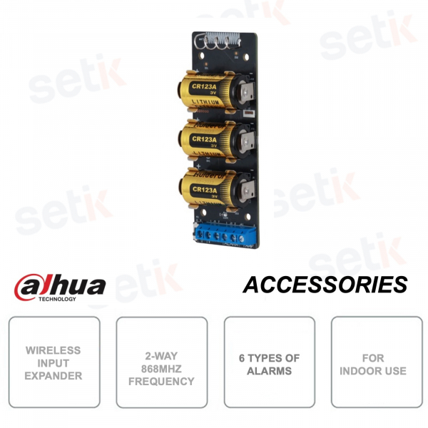 Wireless module for input expansion - 6 types of alarm - 868Mhz bidirectional