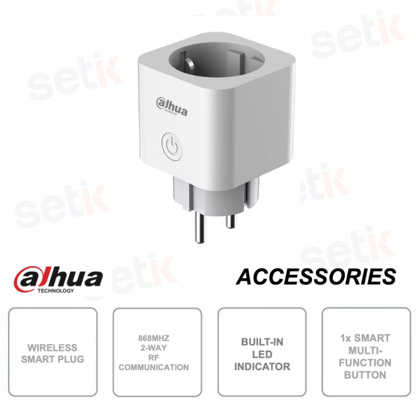 Toma Smart Wireless - Comunicación RF bidireccional 868Mhz - Indicador LED de estado - Para uso interior