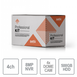 4-Channel IP 8MP 4 Cam HD500GB Video Surveillance Kit