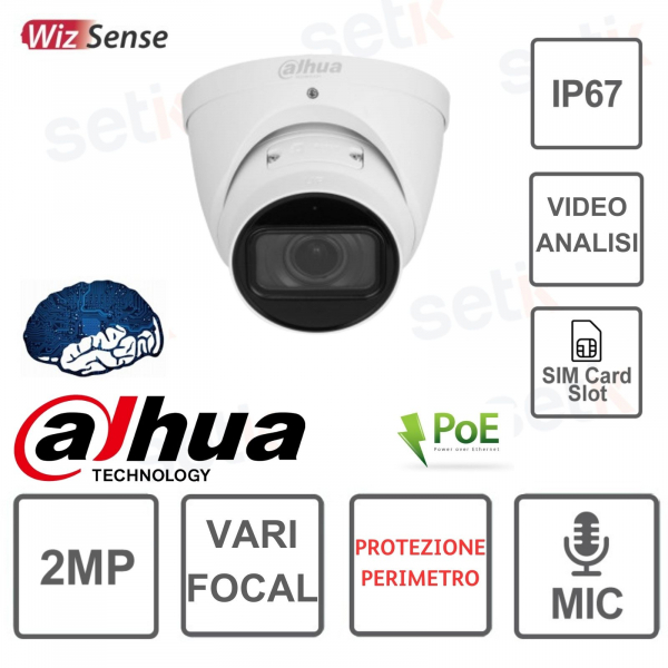 CÁMARA DOMO DAHUA-IP-2MP-VARIOS VOCAL-WIZSENSE-CON VIDEOANÁLISIS