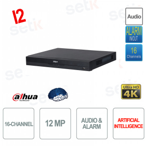 copy of NVR 16 canali 12MP - IP PoE ONVIF® -16 porte PoE - AI - SMD Plus - HDMI 4K I2