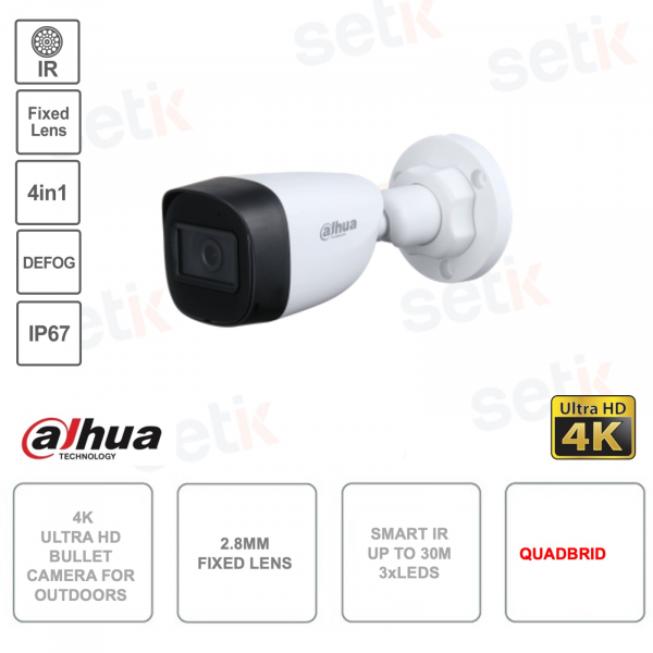 Bullet Camera Starlight - 4K Ultra HD - 2.8mm - 4in1 commutabile - Versione S2