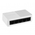 Switch di rete - 5 porte 10/100Mbps - In plastica - Colore bianco - Plug'n'Play