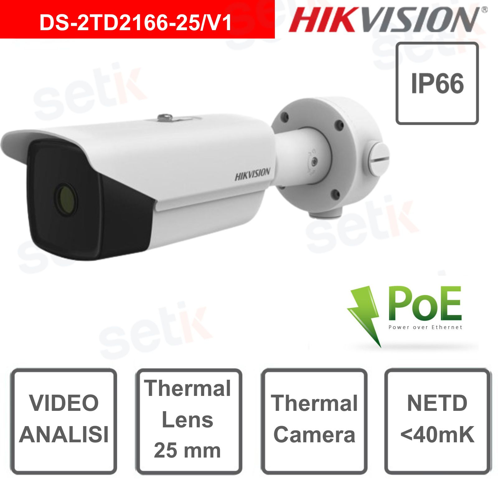 DS-2TD2166-25/V1 - IP PoE Telecamera Hikvision Termica Bullet ...