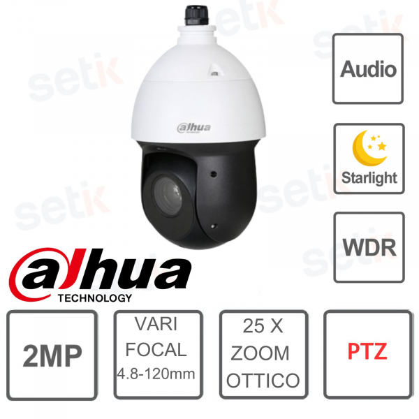 HDCVI-Kamera – PTZ – 2 MP, 25-facher Zoom – Sternenlicht – IR 100 m – Dahua