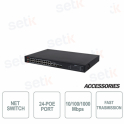 Commutateur industriel 24 ports + 2 SFP PoE - Dahua