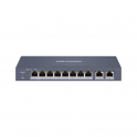 Manageable network switch - 8 PoE 100Mbps ports - 2 Gigabit RJ45 ports