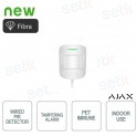 Ajax Superior MotionProtect Fibra Bianco – Sensore di Movimento PIR Cablato con Tecnologia Fibra