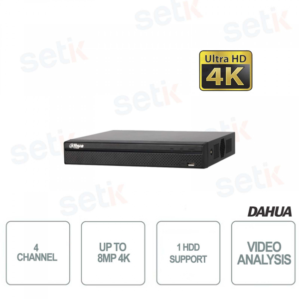 4-Kanal-IP-NVR 4K H265 8MP 4 PoE-Ports - DAHUA