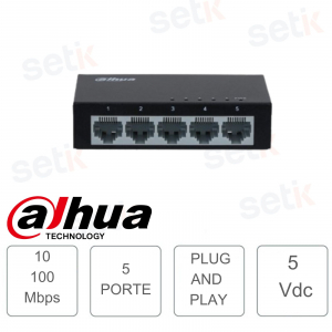 Dahua Ethernet-Switch 5-Port, nicht verwaltet