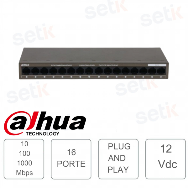 DAHUA Gigabit Switch-16-Port Unmanaged