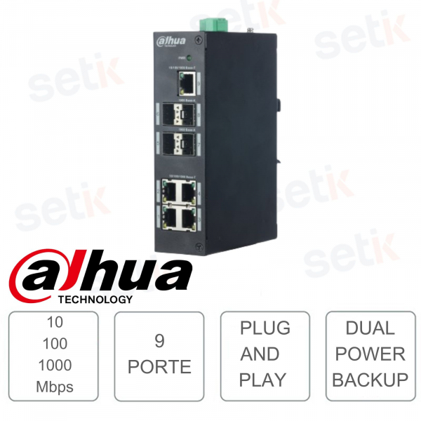 Switch Dahua Gigabit de 9 puertos-No administrado-