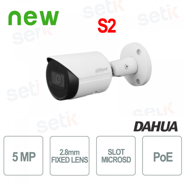 Telecamera IP 5MP con AI WizSense, Infrarossi 30m e IP67 - Dahua