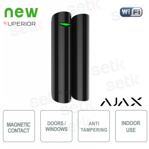 Contact magnétique de porte/fenêtre sans fil Ajax Superior DoorProtect Jeweller 868 MHz avec deux relais Reed