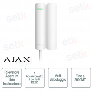 AJAX-Detector de movimiento, impacto e inclinación para interior Blanco