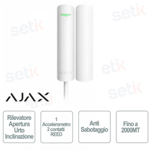Ajax Superior DoorProtect Plus Fibre White – Shock and Tilt Opening Sensor