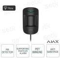 Detector de movimiento con cable AJAX-PIR con fotoverificación Negro
