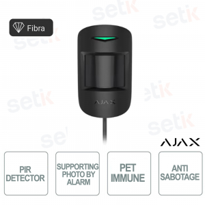 Ajax Superior MotionCam Fiber Black – Wired PIR Motion Detector with Camera for Professional Alarm Verification