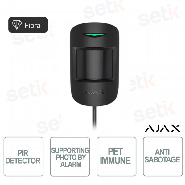 AJAX-PIR wired motion detector with photo verification Black