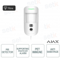 AJAX-PIR wired motion detector with photo-verification White