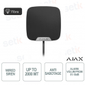 Superior HomeSiren Fibra - Wired Indoor Siren - Black Fiber - AJAX