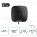 Superior StreetSiren Fiber Black Wired Siren IP54 113dB Fiber 2000m Anti-Sabotage LED Outdoor Indoor - Ajax